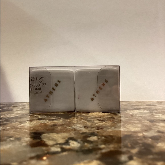 NWT Vintage Parthenon Made in Greece Athens Souvenir Square Salt Pepper Shakers - Picture 8 of 9